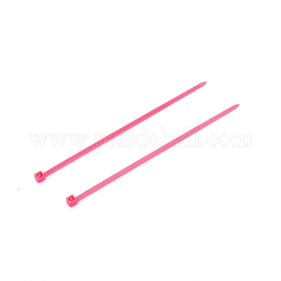 プラスチックケーブルタイ  タイラップ  ジップタイ  濃いピンク  100x4.5x3.5mm  100個/袋&nbsp;KY-CJC0004-01M-1