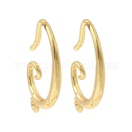 Brass Earring Hooks&nbsp;KK-Z154-15G-1
