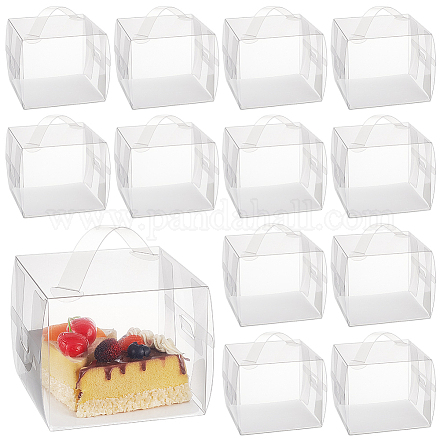 折り畳み式の透明プラスチック シングル ケーキ ギフト包装箱