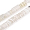 Handmade Nepalese Lampwork Beads Strands, Column, Creamy White, 20~25x11.5~15mm, Hole: 2.5~5mm, about 27pcs/strand, 25 inch(63.5cm)