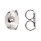 Anti-Tarnish Rhodium Plated 925 Sterling Silver Ear Nuts, Platinum, 5x6x3mm, Hole: 0.7mm, about 100pcs/10g
