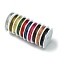 Round Copper Jewelry Wire, Mixed Color, 18 Gauge, 1mm, about 5.9 Feet(1.8m)/roll, 10 rolls/group