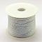 Nylon Braided Cord for Woven Jewelry Making Macrame Craft, Light Grey, 3.0mm, about 27.34 yards(25m)/roll