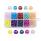 10 Colors Baking Paint Glass Beads, Imitation Opalite, Round, Mixed Color, 6mm, Hole: 1.3~1.6mm, 85pcs/compartment, 850pcs/box