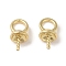Brass Bead Cap Bails, Cadmium Free & Nickel Free & Lead Free, Real 14K Gold Plated, 10.5x5mm, Hole: 3mm