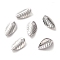 Brass Charms, Cadmium Free & Lead Free, Long-Lasting Plated, Leaf, 925 Sterling Silver Plated, 7x4x1mm, Hole: 1mm