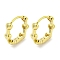 Brass Hoop Earrings, Real 18K Gold Plated, 12x3.5mm
