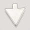 CCB Plastic Pendant, Triangle, Platinum, 38.5x34x4mm, Hole: 2mm