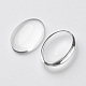 クリアガラスカボション  オーバル  透明  25x18mm  5.4mm（範囲：4.9~5.9mm）の厚さ&nbsp;GGLA-G011-2