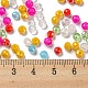 ガラスビーズ  多面カット  ロンデル  ミックスカラー  4x3mm  穴：0.4mm  約6800個/500g&nbsp;EGLA-A034-LM4mm-29-2