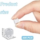 プラスチックビーズ  穴がない  正方形  透明  8.5x8.5x8.5mm  400pc&nbsp;KY-CP0001-16A-2