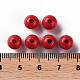 不透明なアクリルビーズ  ラウンド  ファイヤーブリック  8x7mm  穴：2mm  約1745個/500g&nbsp;MACR-S370-C8mm-A14-4