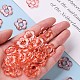 透明なアクリルビーズフレーム  花  鮭色  19x20x3.5mm  穴：1.6mm  内径：6.5mm  約632個/500g&nbsp;TACR-S154-29B-52-5