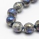 Electroplate Natural Labradorite Beads Strands&nbsp;G-L150-14mm-01-1