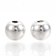 CCBプラスチックビーズ  ラウンド  銀色のメッキ  5.5~6x5mm  穴：1.8mm  約4280個/500g&nbsp;CCB-S160-245S-6mm-3