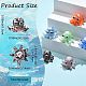 6Pcs 6 Colors Handmade Bumpy Lampwork Beads Strands&nbsp;LAMP-FS0001-54-4