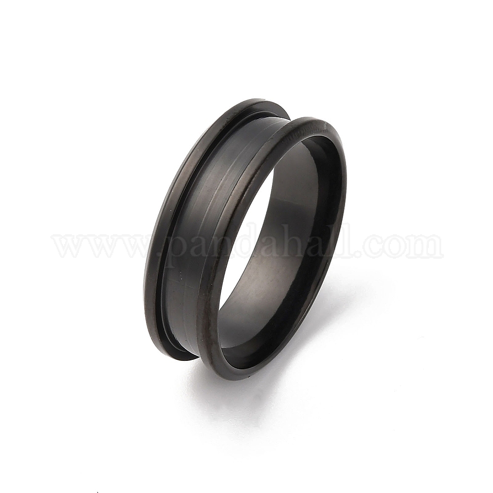 Grooved Finger Follower Wholesale 201 Stainless Steel Grooved Finger Ring Settings - Pandahall.com