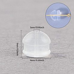 シリコン製ピアスキャッチ  ピアスバックキャッチ  4x5mm  穴：1mm  90個/箱&nbsp;SIL-CA0001-01