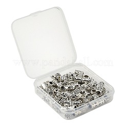 75Pcs 15 Styles Tibetan Style Alloy Tube Bails&nbsp;FIND-FS0004-50