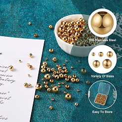 400Pcs 5 Style 304 Stainless Steel Beads&nbsp;STAS-MP0001-10