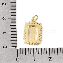 Religion Brass Micro Pave Cubic Zirconia Pendants&nbsp;KK-E799-02D-G