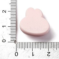 樹脂カボション  兎  ピンク  19.5x18.5x8.5mm&nbsp;X1-CRES-Z010-03O