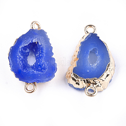 Electroplate Druzy Resin Links connectors&nbsp;RESI-S366-06C