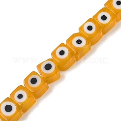 Handmade Evil Eye Lampwork Beads Strands&nbsp;LAMP-G166-16F