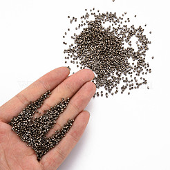 ガラスシリンダービーズ  シードビーズ  メタリックカラー  焼き付け塗料  丸い穴  コーヒー  1.5~2x1~2mm  穴：0.8mm  約8000個/袋  約1ポンド/バッグ&nbsp;SEED-S047-B-015