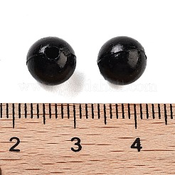 プラスチックビーズ  ラウンド  ブラック  8x8mm  穴：2mm  2000個/ 500g&nbsp;MACR-S272-46L