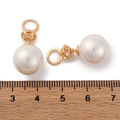 Rack Plating Brass Micro Pave Clear Cubic Zirconia Pendants&nbsp;KK-B103-02A-G