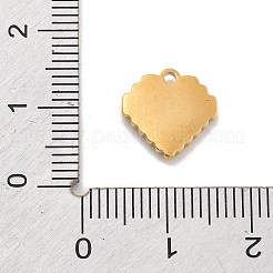 304ステンレススチールラインストーンチャーム  ハート  イオンプレーティング（ip）  14KGP本金メッキ  ヒヤシンス  11.5x11.5x2mm  穴：1mm&nbsp;STAS-M092-06G-04