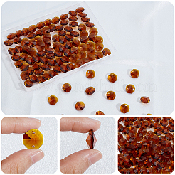 120Pcs Electroplate Glass Links Connectors&nbsp;GLAA-SP0001-73E