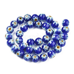 Handmade Millefiori Glass Beads Strands&nbsp;LK-SZ0001-01F