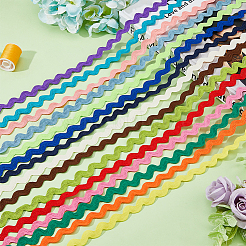 30 Yards 15 Colors Polyester Wavy Fringe Trim Ribbon&nbsp;OCOR-DC0001-08