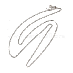 Anti-Tarnish Rhodium Plated 925 Sterling Silver Wheat Chains Necklace for Women&nbsp;STER-I021-02B-P
