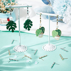 20Pcs Brass Bamboo Shape Stud Earring Findings&nbsp;KK-BBC0004-91