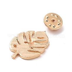 エナメルピン  バックパック服用合金エナメルブローチ  モンステラ葉  28.5x20x1.7mm&nbsp;JEWB-A009-04B