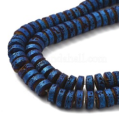 Electroplated Natural Lava Rock Beads Strands&nbsp;G-Q1009-F01-01A