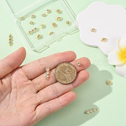 20Pcs 5 Styles Brass Pave Clear Cubic Zirconia Links Connector Charms&nbsp;KK-FS0002-05