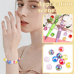 30Pcs UV Plating Opaque Acrylic Beads&nbsp;OACR-PH0004-83