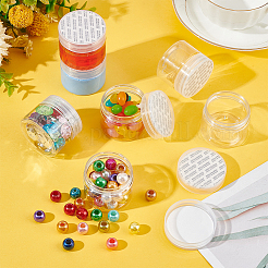 透明プラスチックビーズ容器  コラム  透明  4.9x3.9cm  内径：4.1のCM  容量：40ml（1.35fl.oz）&nbsp;CON-WH0084-94