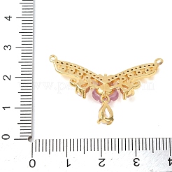 Brass Micro Pave Clear Cubic Zirconia Pedants&nbsp;CU-CBA2C2D-06G