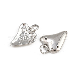 Brass Micro Pave Cubic Zirconia Pendants&nbsp;KK-A269-47P