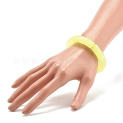 アクリルチューブビーズストレッチブレスレットセット  ミックスカラー  内径：2-1/8インチ（5.3cm）  5個/セット&nbsp;BJEW-JB07772