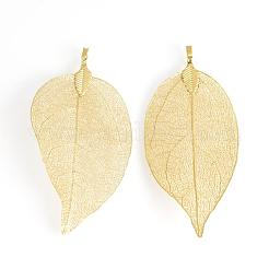 Electroplated Natural Leaf Big Pendants&nbsp;IFIN-Q119-03E