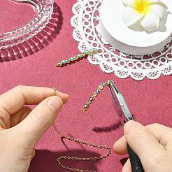 2Pcs 2 Colors Brass Pave Clear Cubic Zirconia Enamel Evil Eye Connector Charms&nbsp;KK-CJ0014-18