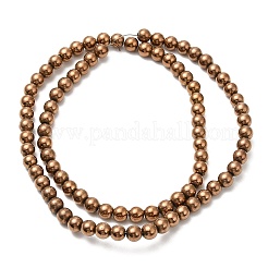 Electroplate Synthetic Non-magnetic Hematite Beads Strands&nbsp;G-E602-04G