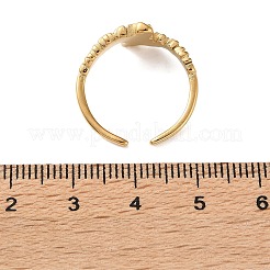 304ステンレススチールカフオープンリング  不規則な  ゴールドカラー  9.5mm  usサイズ7 1/4(17.5mm)&nbsp;SA-CBAD22F-01G-G