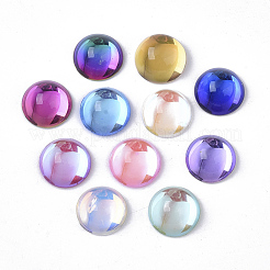 透明なk9ガラスカボション  フラットバック  半円/ドーム  ミックスカラー  8x4.5mm  約84個/袋&nbsp;GGLA-S053-8mm-111